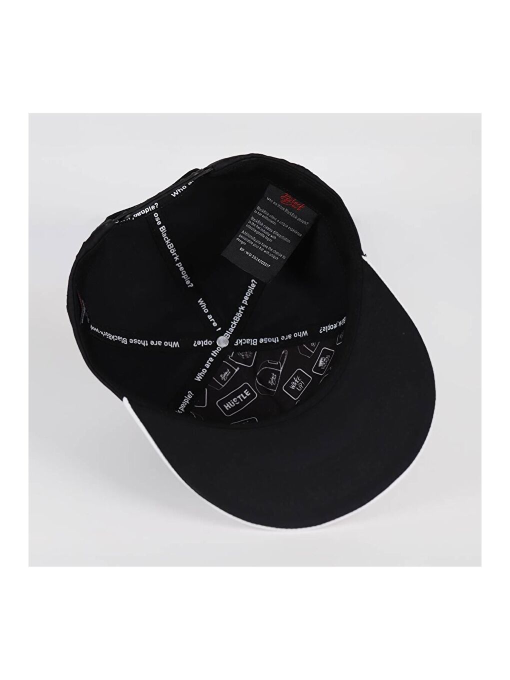 Ayı Logolu Beyaz-Siyah Hip Hop Şapka-4