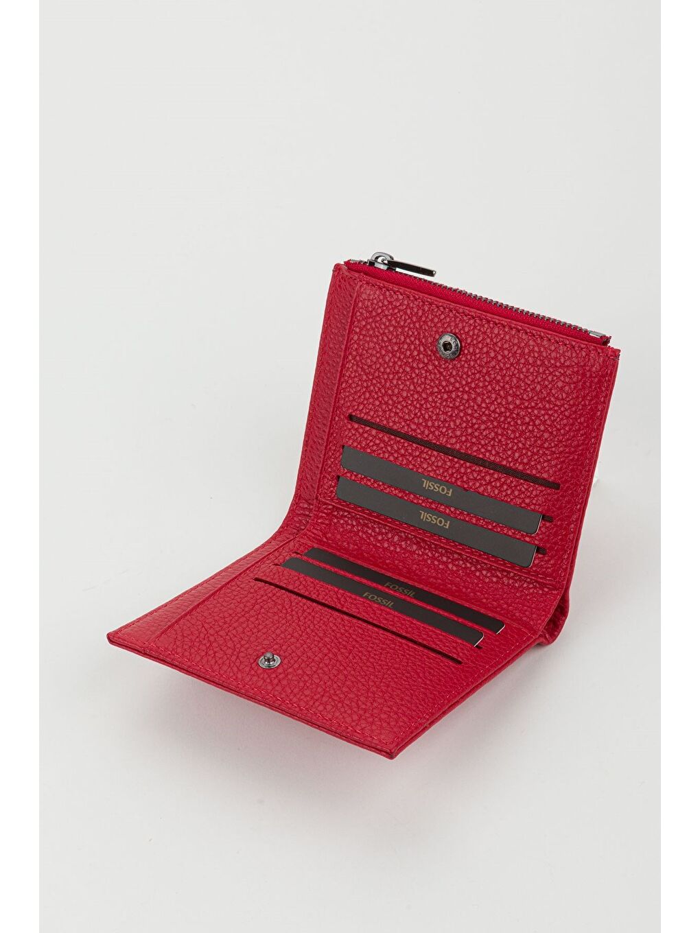 Kutulu Hakiki Deri Kırmızı Kadın El Portföyü Kartlık Cüzdan-4