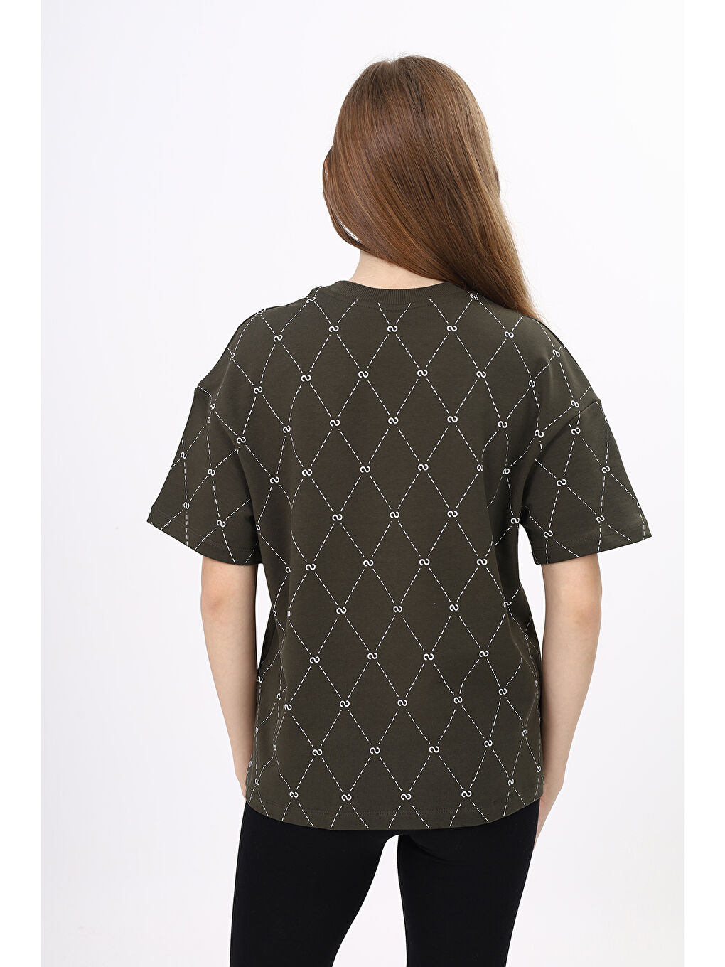 Haki Unisex Çocuk Baskılı Tişört-5