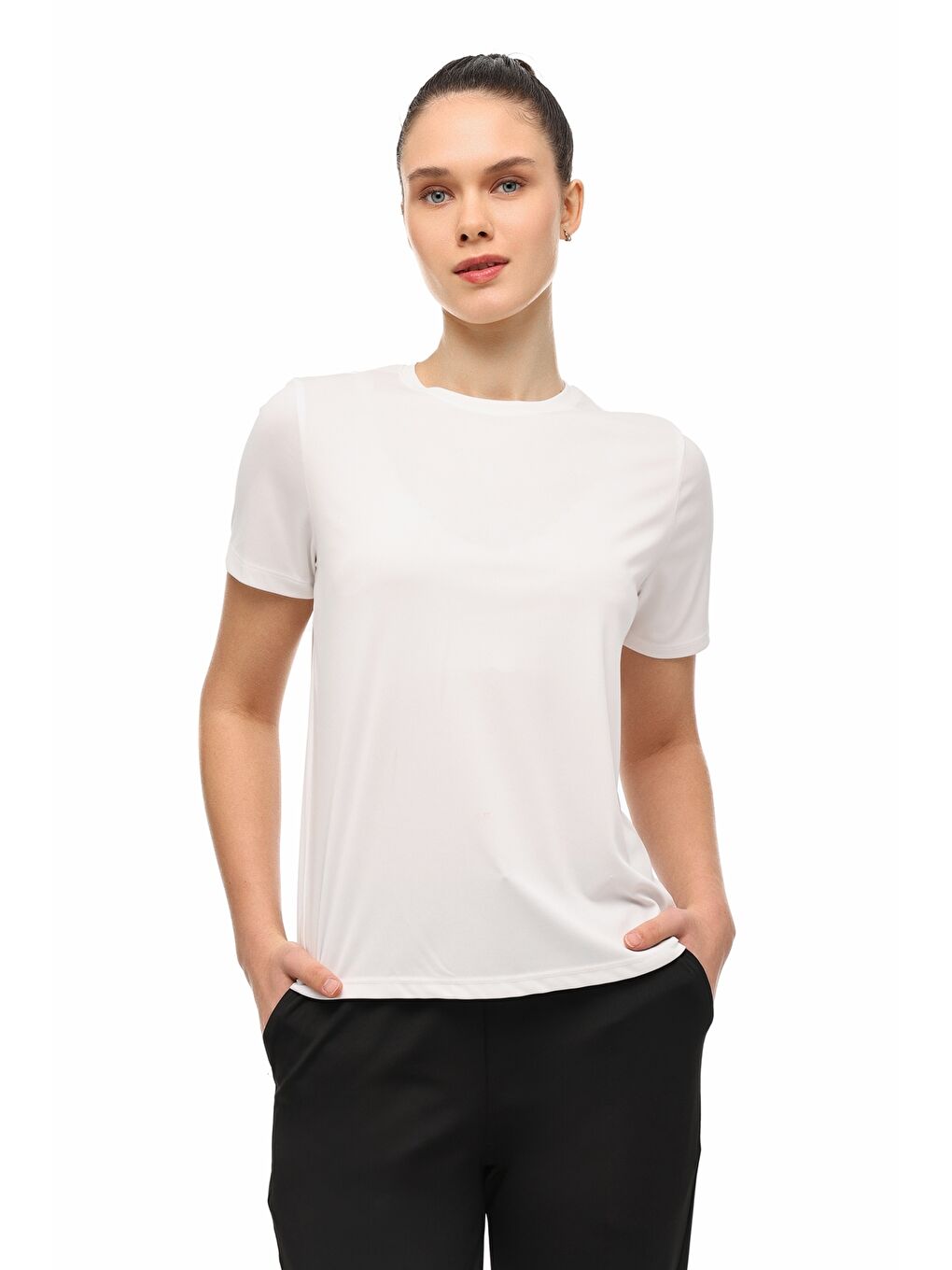 WB 11BELEN 6FX Beyaz Kadın Kısa Kol T-Shirt