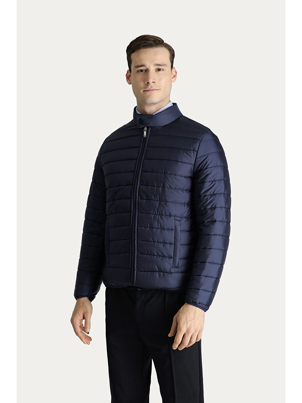 Lacivert Kapitone Spor Mont