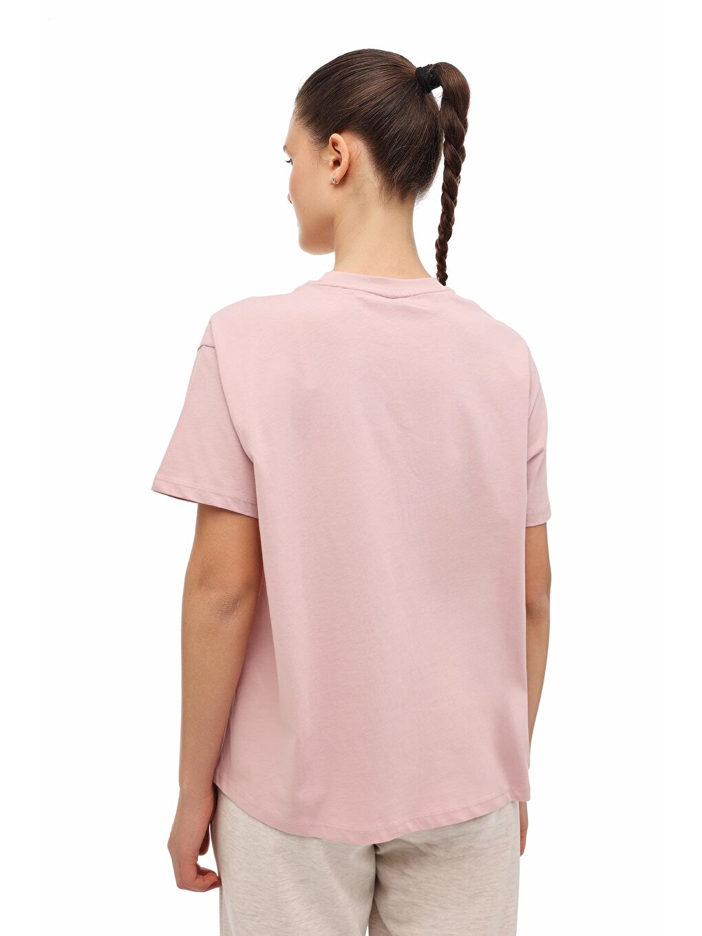 WB 11BANKO SN226 6FX Pembe Kadın Kısa Kol T-Shirt-1