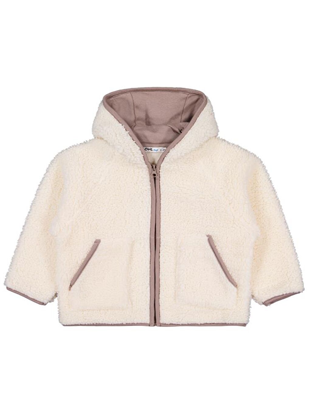 Boys Biyeli Fermuarlı 2-5 Yaş Hırka - Bej 3-4 Yaş