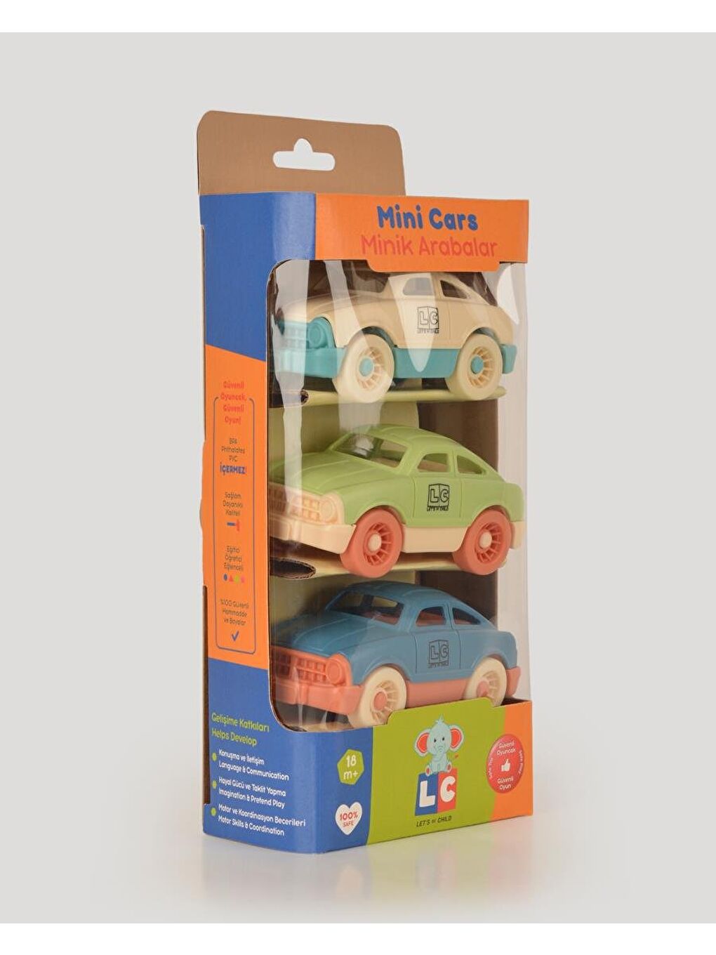 3'Lü Minik Arabalar Seti Yeşil Bej Mavi-4