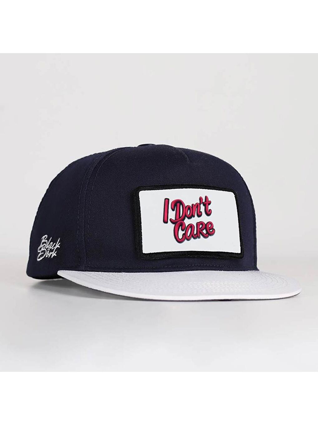 I Don't Care Logolu Beyaz-Lacivert Hip Hop Şapka