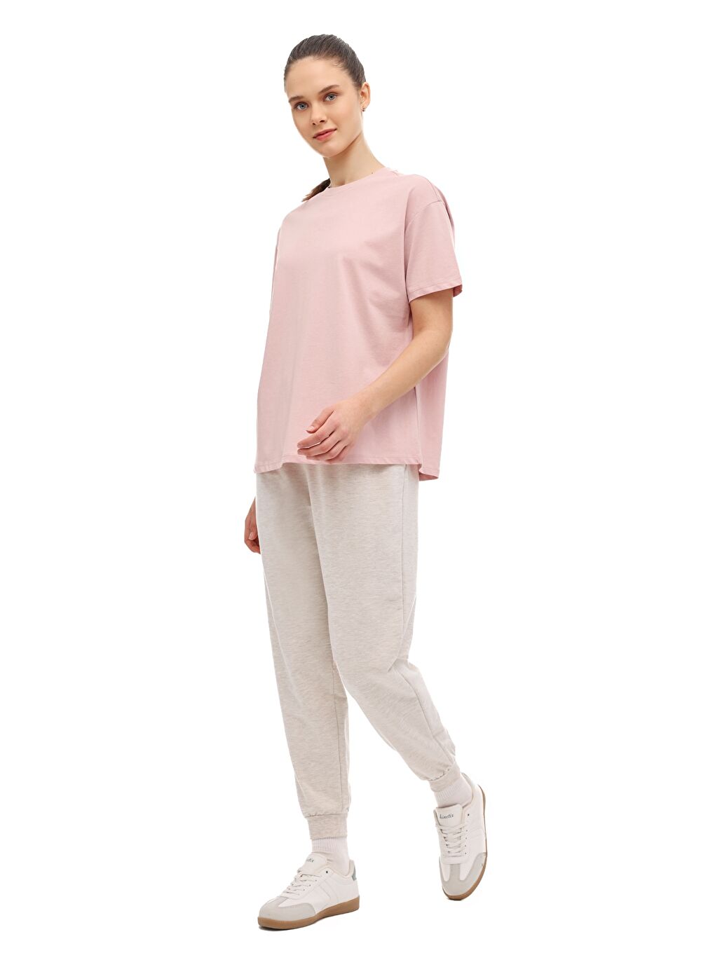 Bej WB 22BIANCA-P SN86 6FX BEJ MELANJ Kadın Eşofman Altı-2