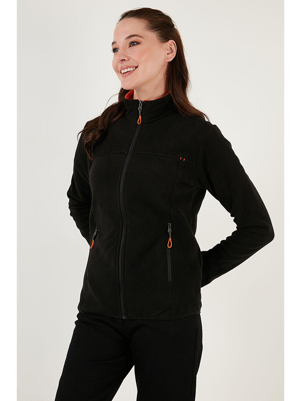 Mor Slim Fit Anti-Pilling Tüylenme Yapmayan Fermuarlı Cepli Hırka 2' li Paket Polar 5907002S2-2