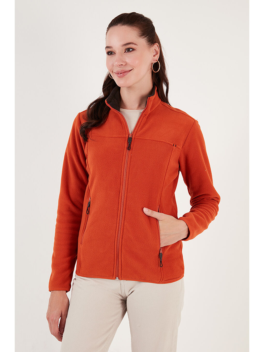 Mor Slim Fit Anti-Pilling Tüylenme Yapmayan Fermuarlı Cepli Hırka 2' li Paket Polar 5907002S2-1