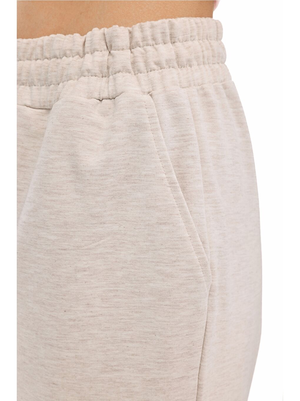 Bej WB 22BIANCA-P SN86 6FX BEJ MELANJ Kadın Eşofman Altı-3