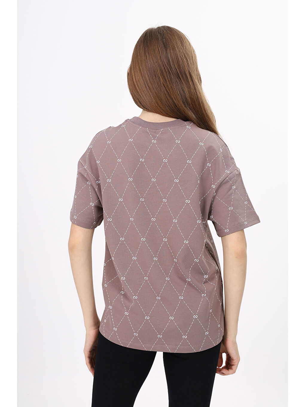 Kahverengi Unisex Çocuk Baskılı Tişört-6