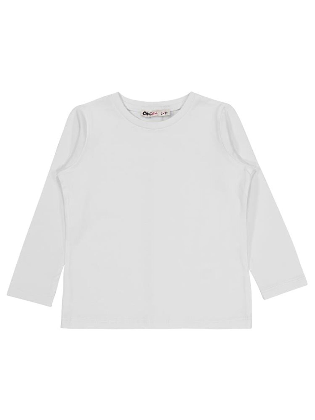 Girls Basic 2-5 Yaş Sweatshirt - Beyaz 2-3 Yaş