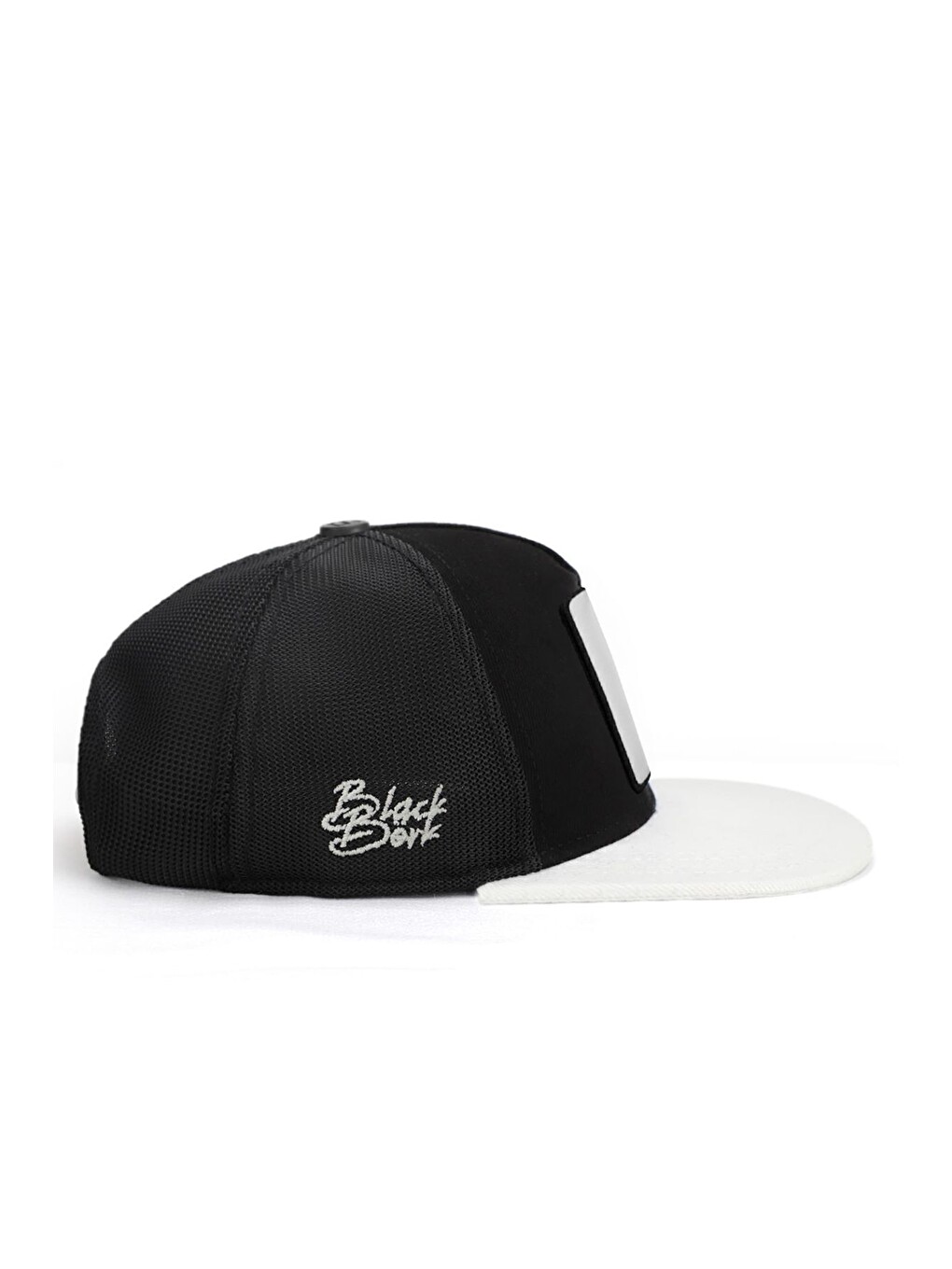 Hip Hop Kids Ayı Logolu Beyaz-Siyah Çocuk Trucker Şapka-1