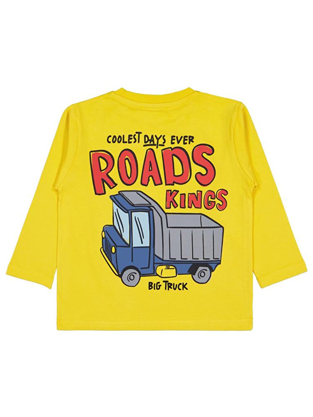 Boys Roads Baskılı 2-5 Yaş Sweatshirt - Sarı 2-3 Yaş-1