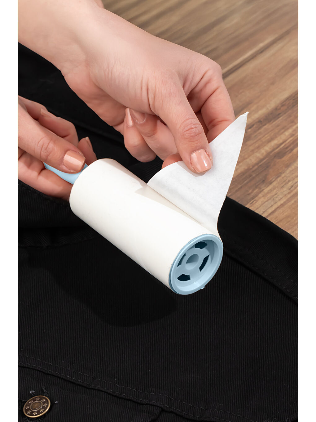 3105 Kedi Köpek Tüy Toplayıcı Rulo + 4 Adet Yedek Rulo Mavi-4