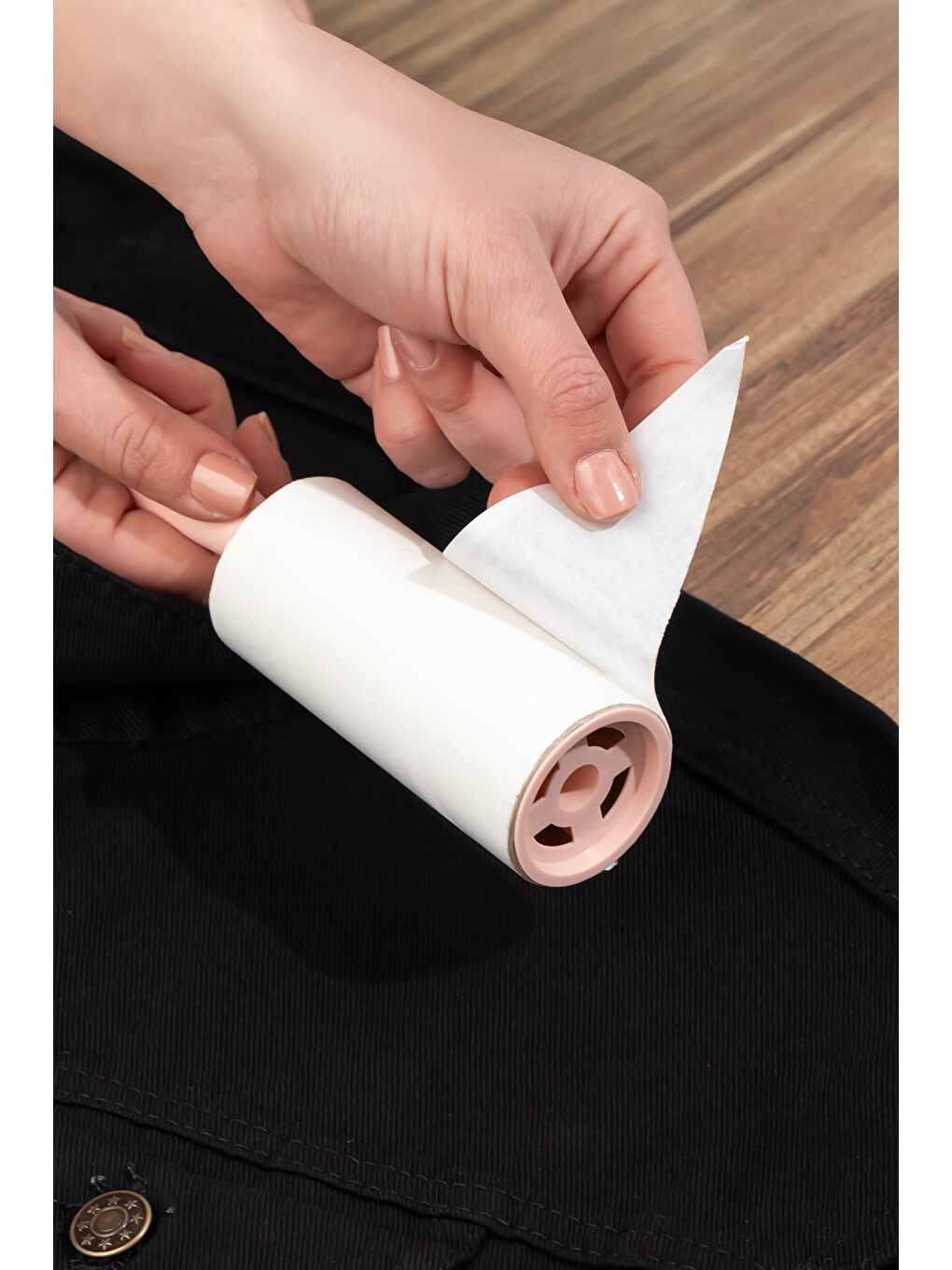 3106 Kedi Köpek Tüy Toplayıcı Rulo + 4 Adet Yedek Rulo Somon-1