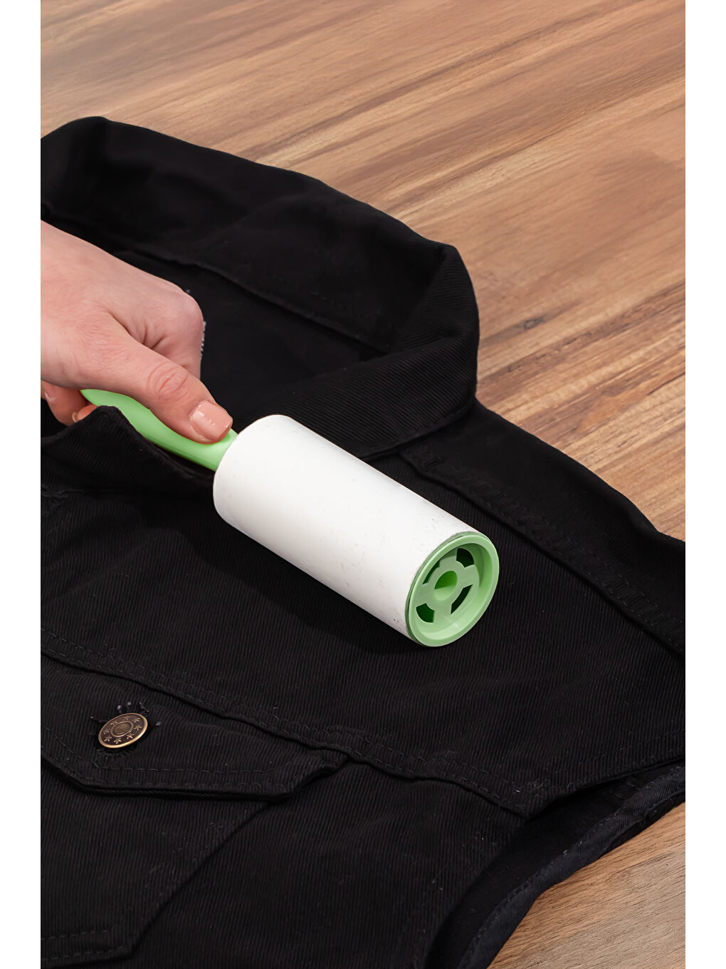 3107 Kedi Köpek Tüy Toplayıcı Rulo + 4 Adet Yedek Rulo Yeşil-2