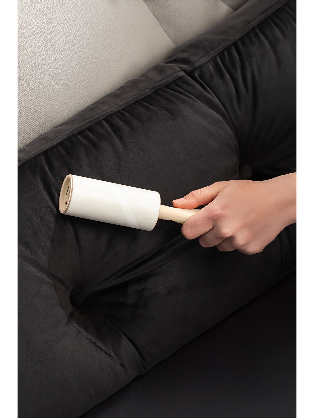 3104 Kedi Köpek Tüy Toplayıcı Rulo + 4 Adet Yedek Rulo Krem-2