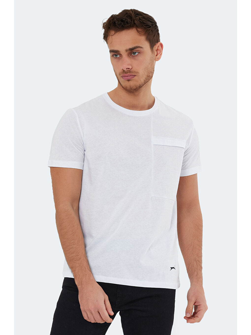 KAURI Erkek %100 Pamuk Tişört Beyaz-5