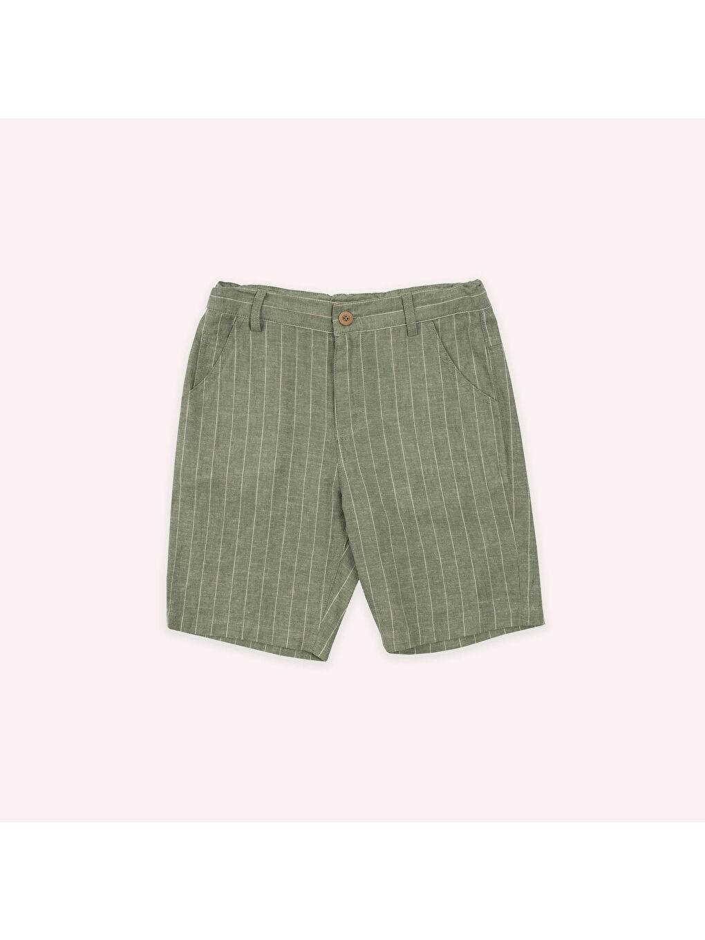Erkek Çocuk Çizgili Şort Yeşil