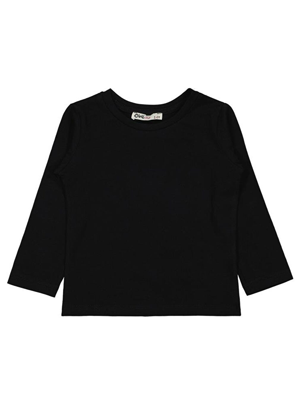 Girls Basic 2-5 Yaş Sweatshirt - Siyah 4-5 Yaş