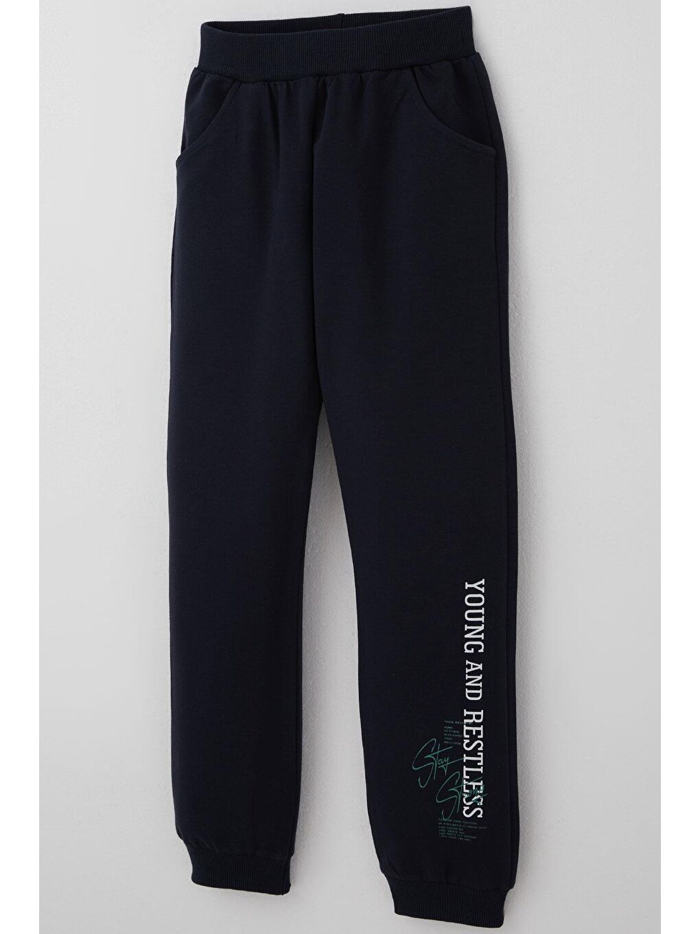 Erkek Çocuk Eşofman Takımı Yazı Baskılı Petrol Yeşili (4-8 Yaş)-6