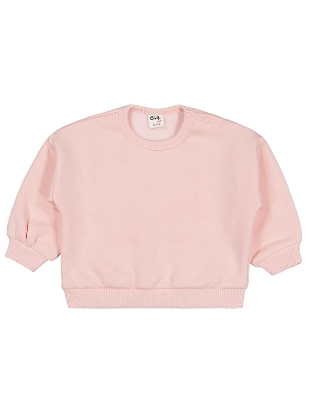 Baby Basic 6-18 Ay Sweatshirt - Pembe 6-9 Ay