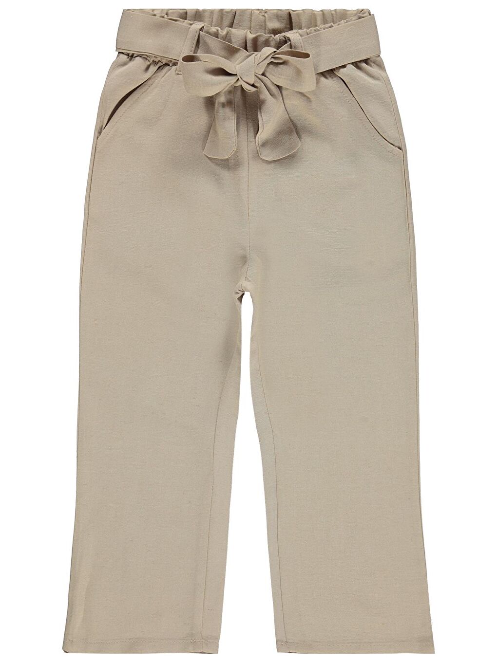 Girls Kuşaklı 2-5 Yaş Pantolon - Kahverengi