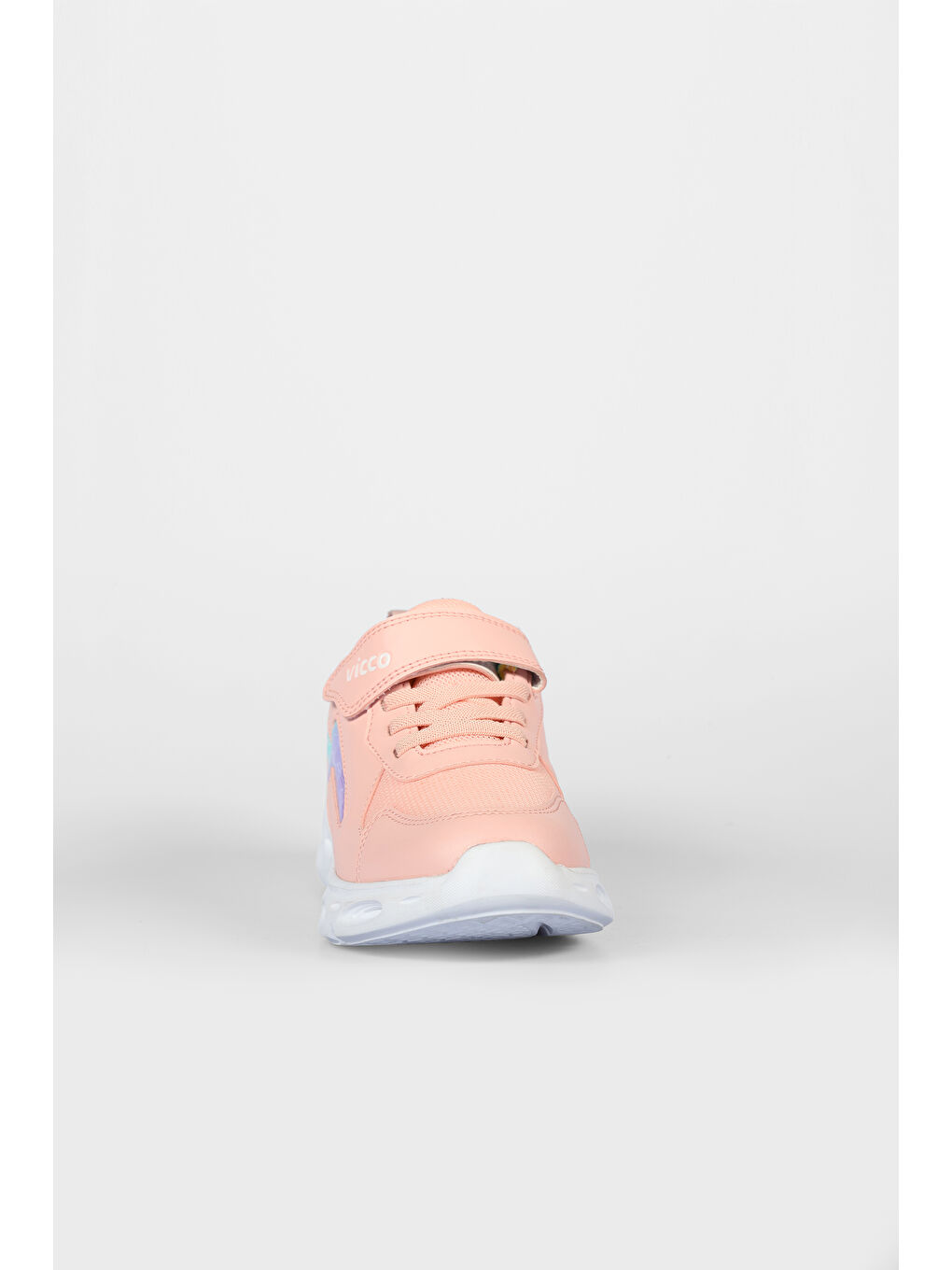 Pembe Fash Işıklı Kız Çocuk Pudra Spor Ayakkabı-3