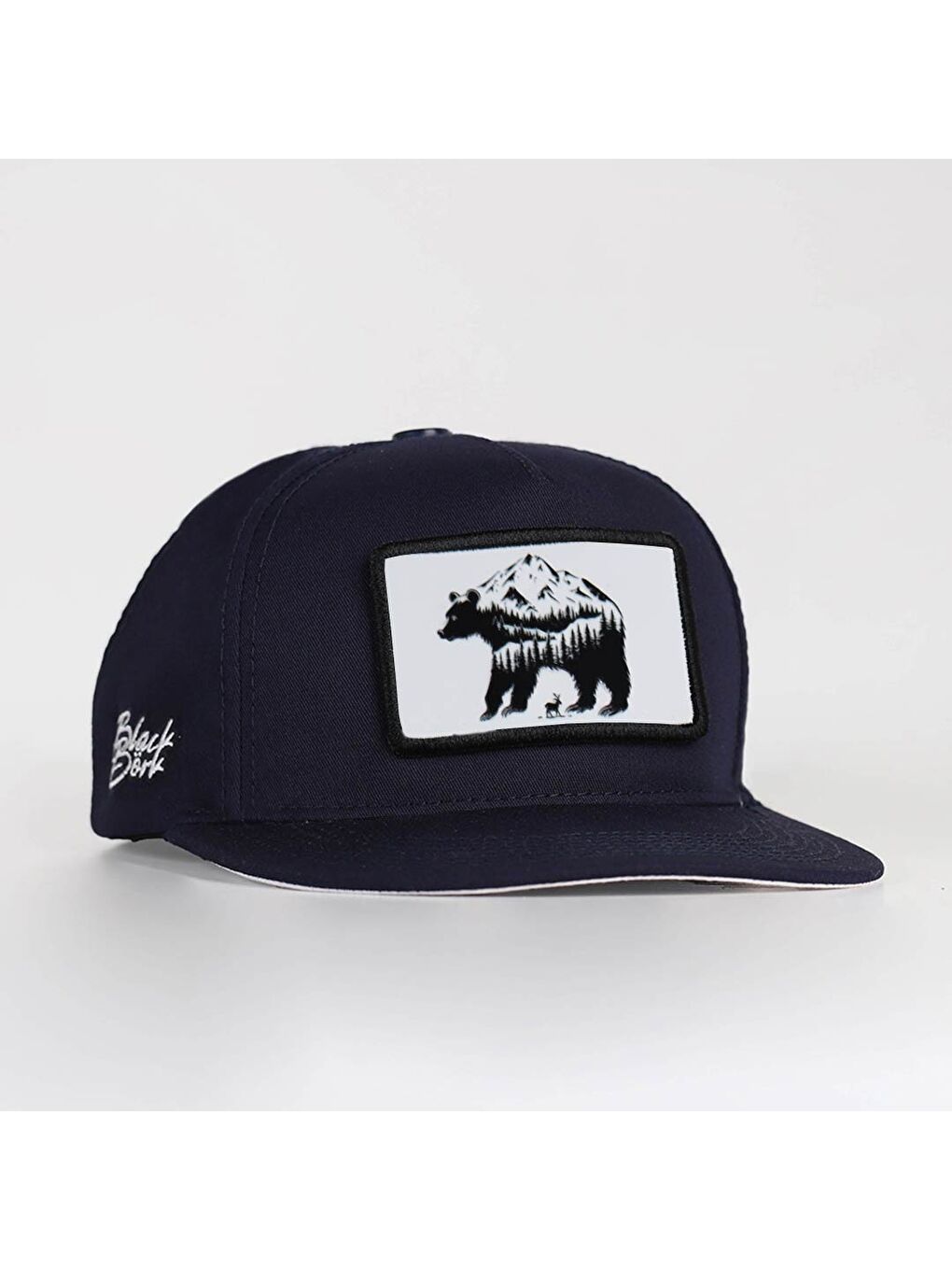 Ayı Logolu Lacivert Hip Hop Şapka