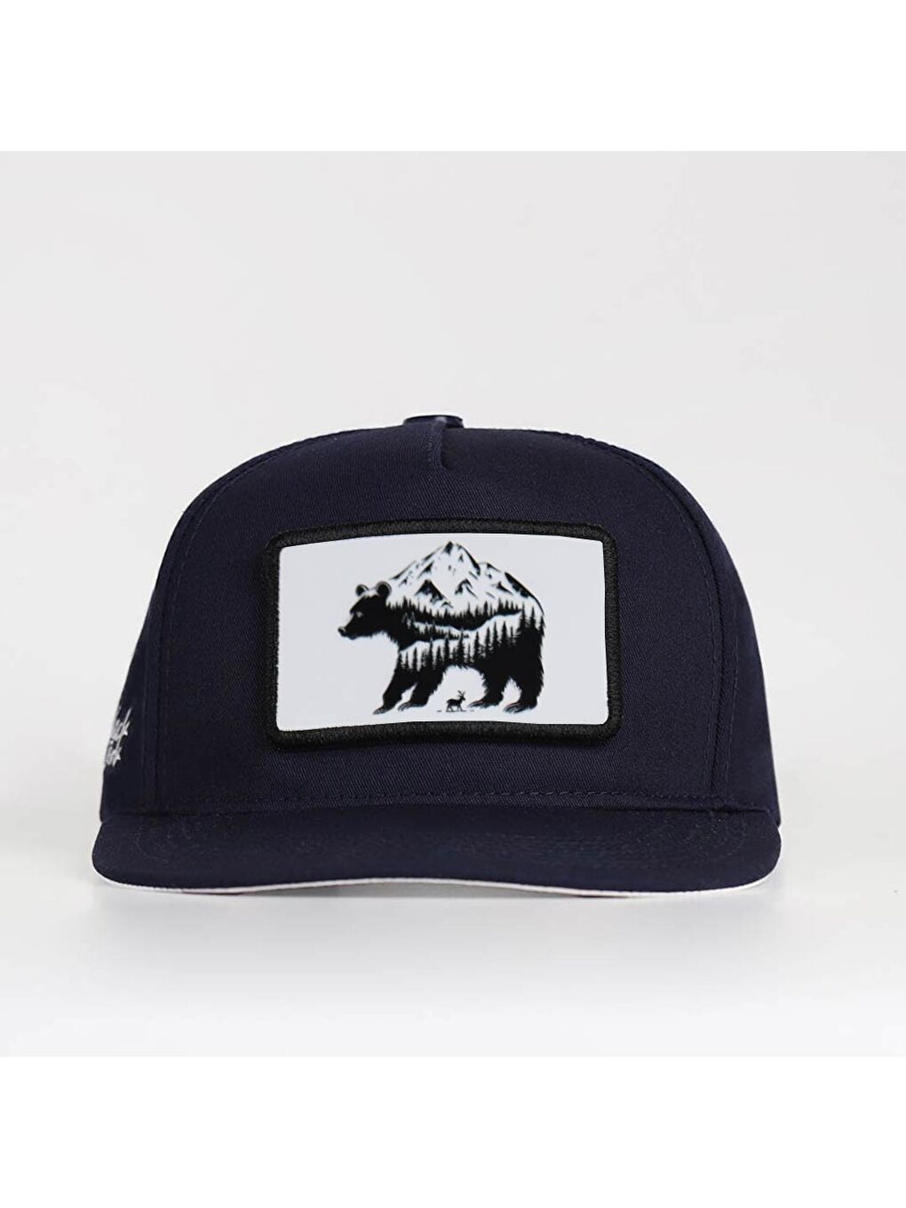 Ayı Logolu Lacivert Hip Hop Şapka-1