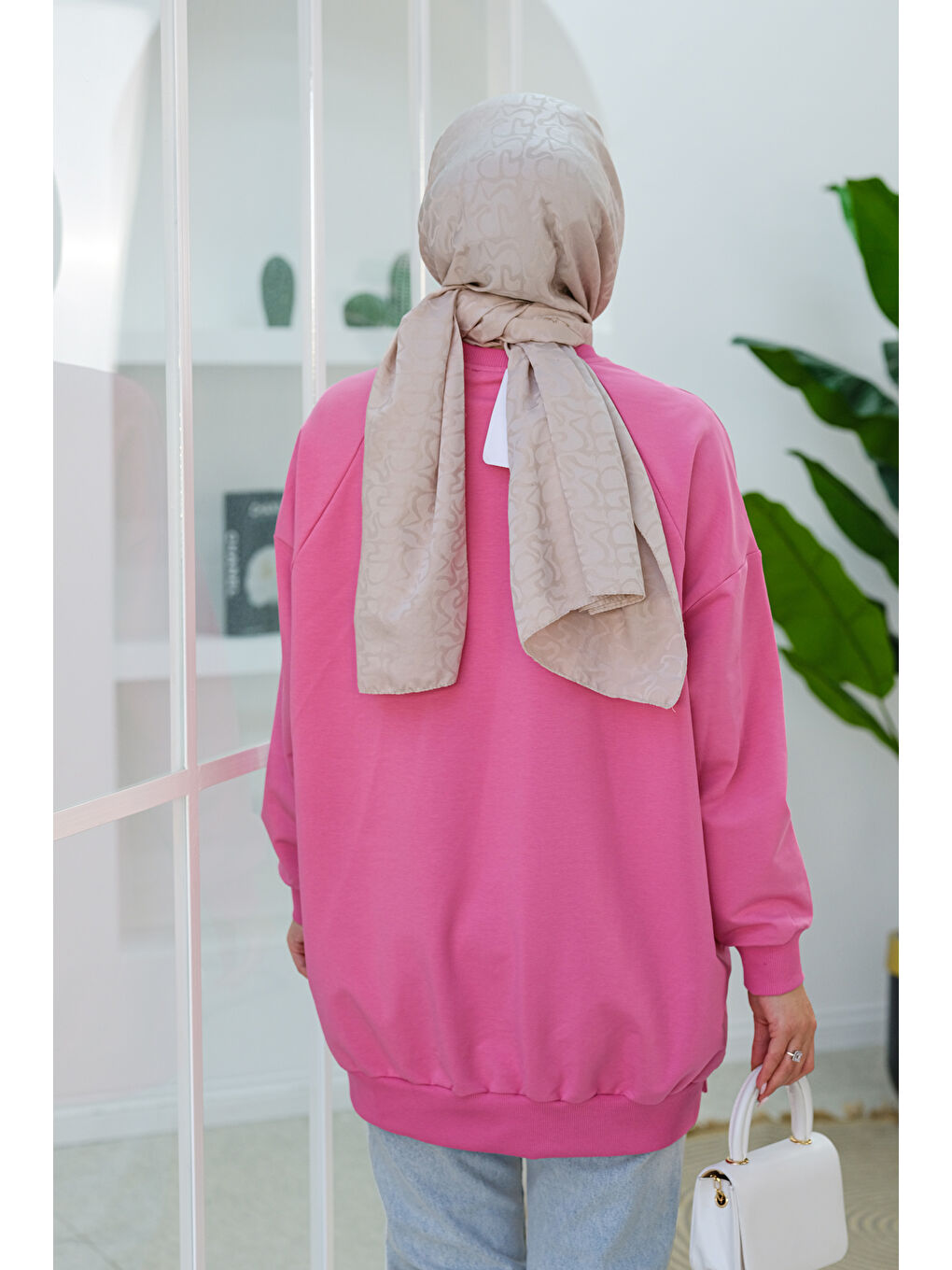 Locco Moda Pembe Arma Detay Oversize Tunik Pembe - 3