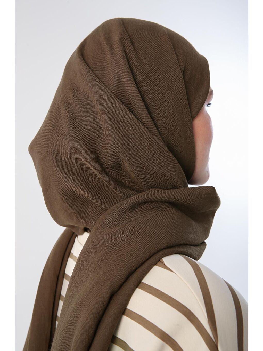 Kahverengi Pamuklu Kraş Şal-1