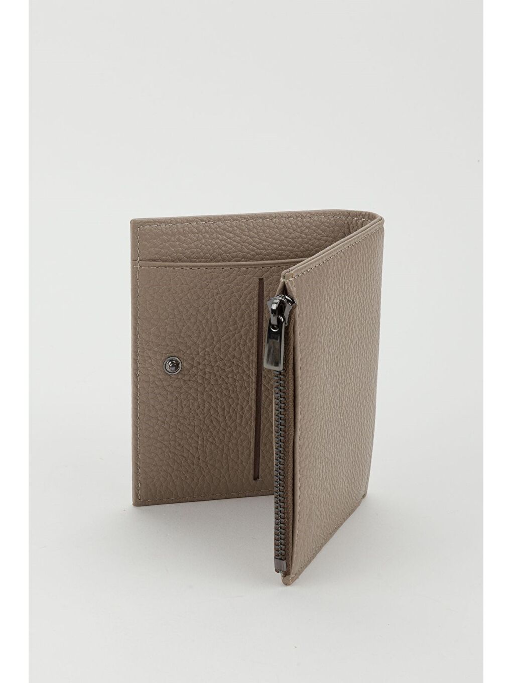 Bej Kutulu Hakiki Deri Kırmızı Kadın El Portföyü Kartlık Cüzdan-3