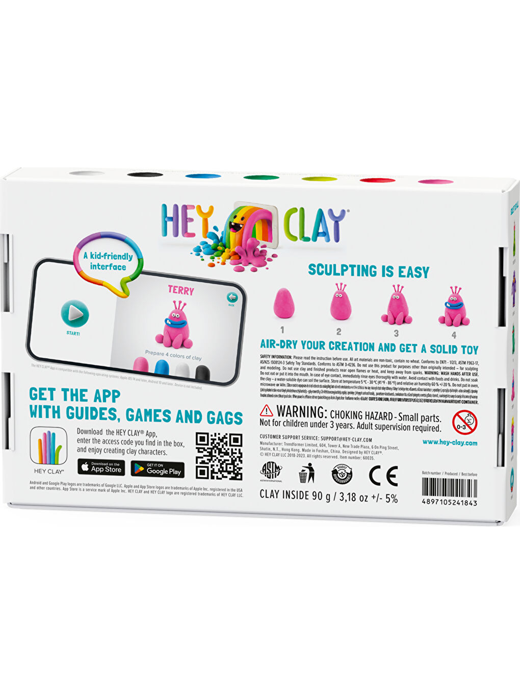 Hava ile Kuruyan Kil (6'lı Kutu) - Monsters (Cyclops, Terry, Pi)-1