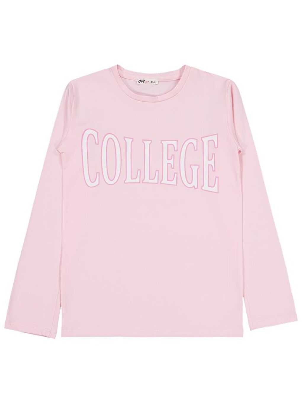 Pembe Girls College Baskılı 10-13 Yaş Sweatshirt - Pudra 10-11 Yaş