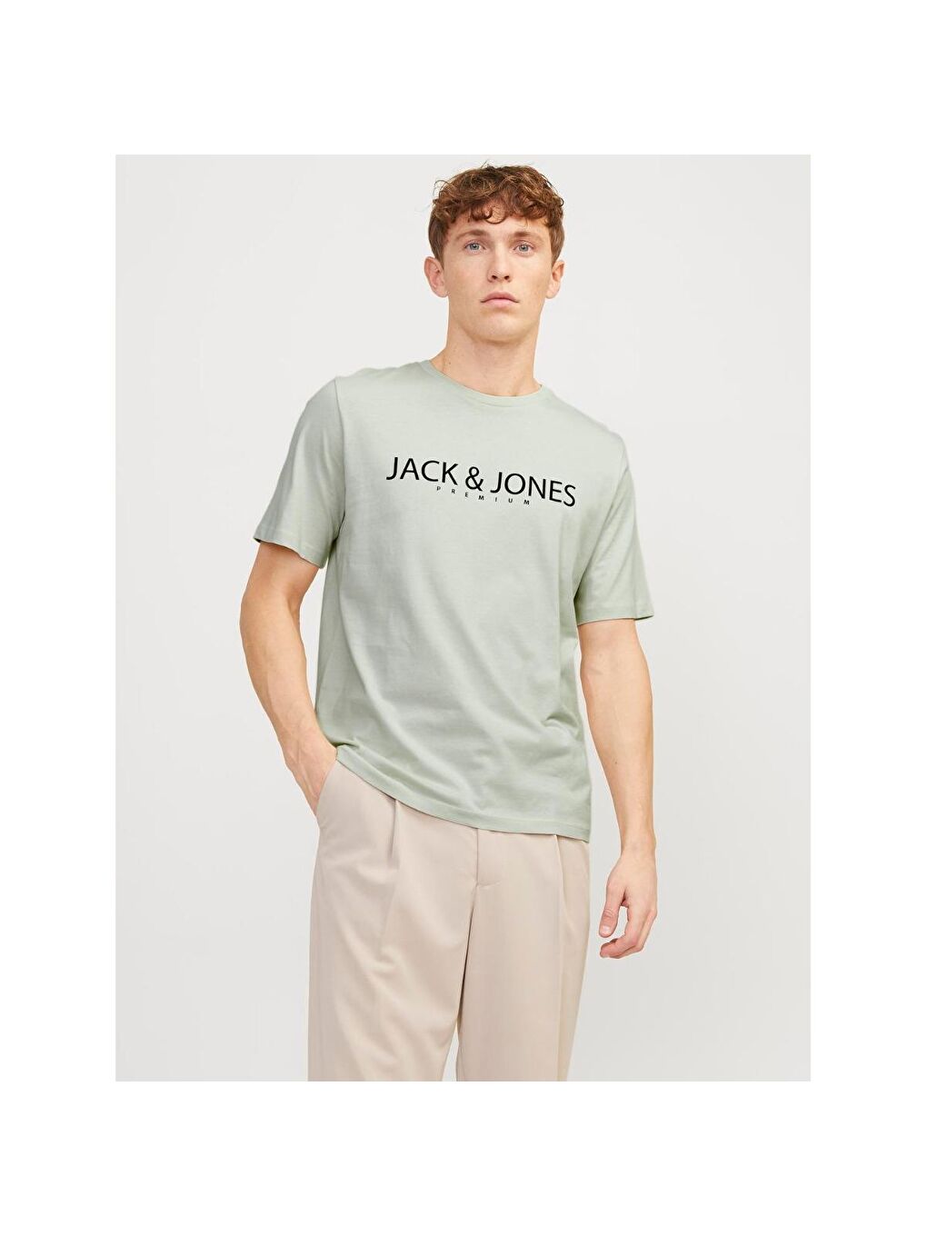 Jack & Jones Blajack Erkek Yeşil Bisiklet Yaka Tişört - 1