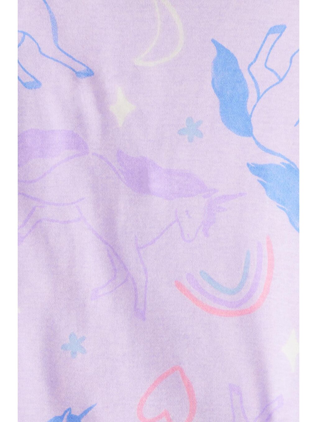 Kız Çocuk Lila Pijama Set-2