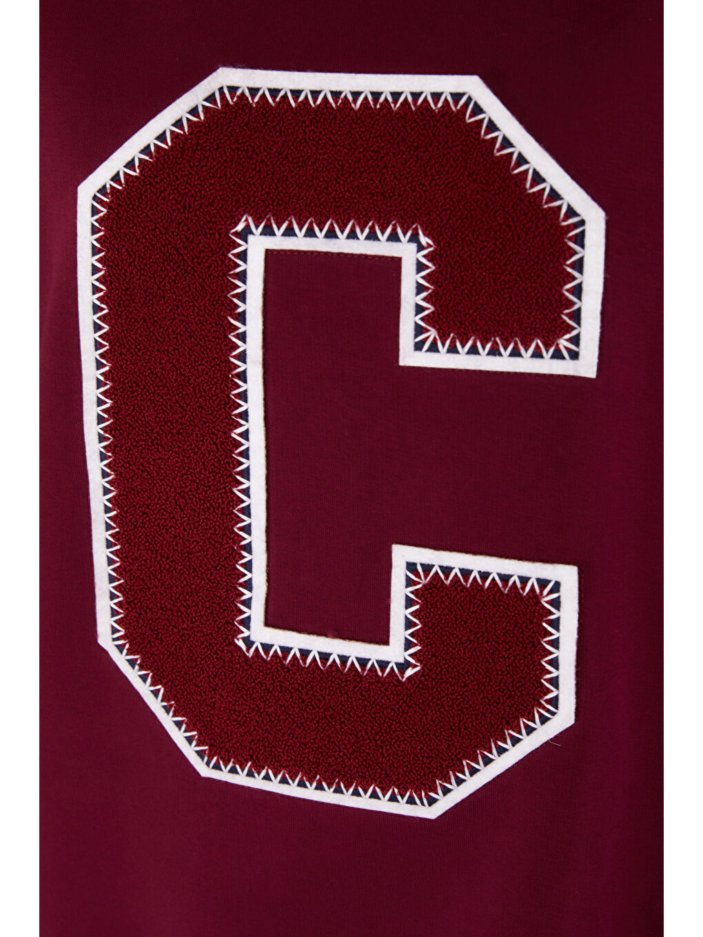 Nakışlı Sweatshirt Bordo - 26451-5