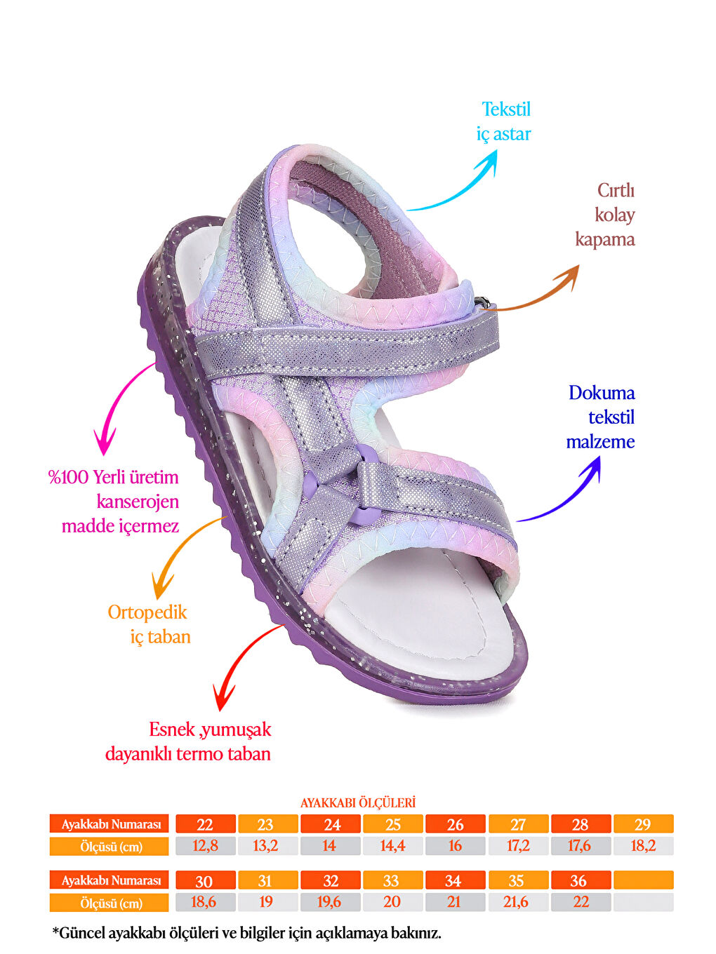 Lila Marlin Simli Cırtlı Kız Çocuk Sandalet-1