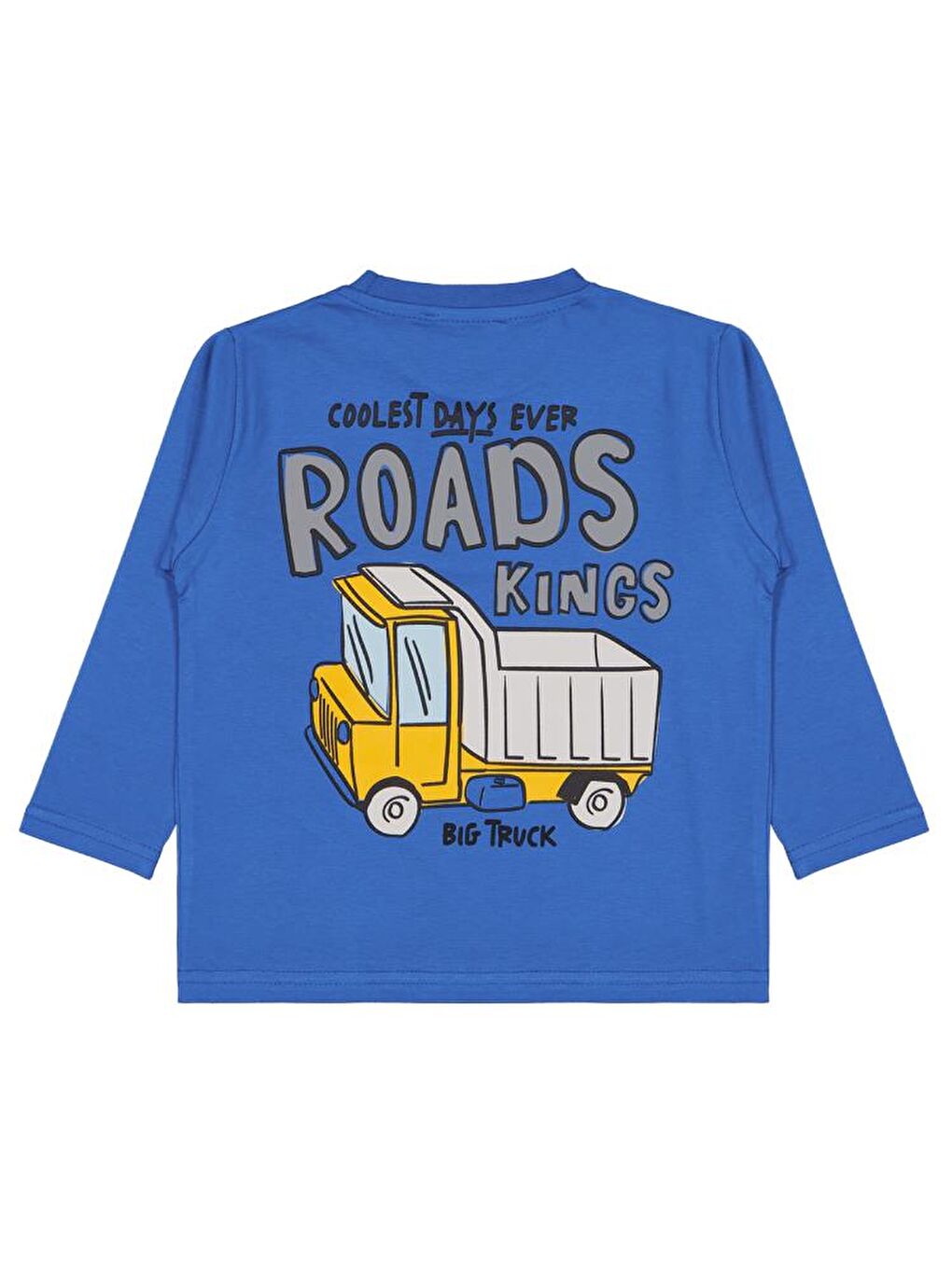 Boys Roads Baskılı 2-5 Yaş Sweatshirt - Mavi 2-3 Yaş