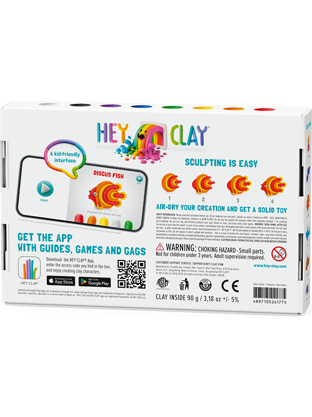 Hava ile Kuruyan Kil (6'lı Kutu) - Okyanus (Palyaço balığı, Discus Balığı, Yılan Balığı)-1