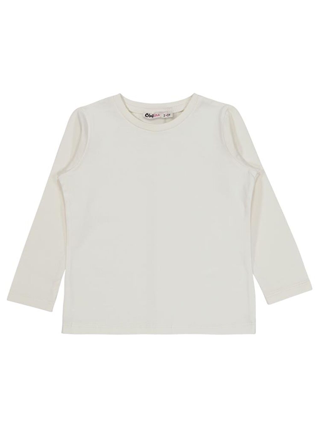 Girls Basic 2-5 Yaş Sweatshirt - Ekru 4-5 Yaş