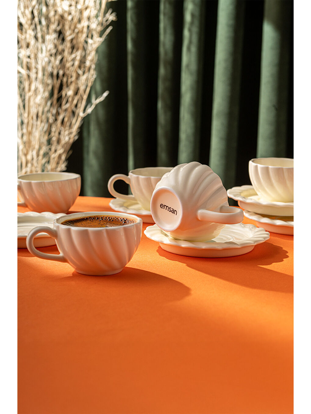 Sarı Sunshine 6'lı Kahve Fincan Takımı 80 ml-1