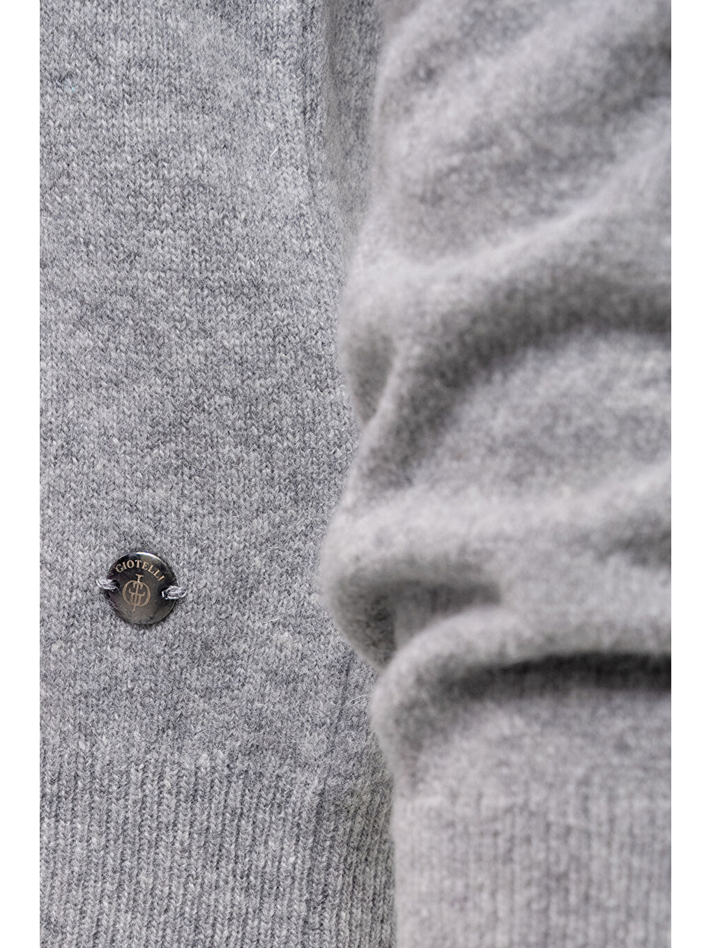 Giotelli Gri Regular Fit Yün Karışımlı V Yaka Düğmeli Erkek Triko Hırka-4