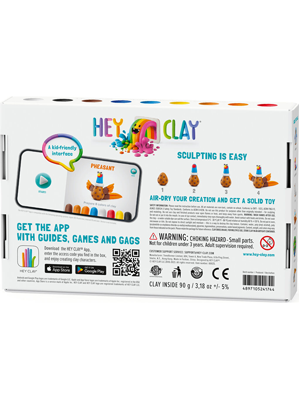 Hava ile Kuruyan Kil (6'lı Kutu) - Kuşlar (Sülün, Papağan, Güvercin)-1