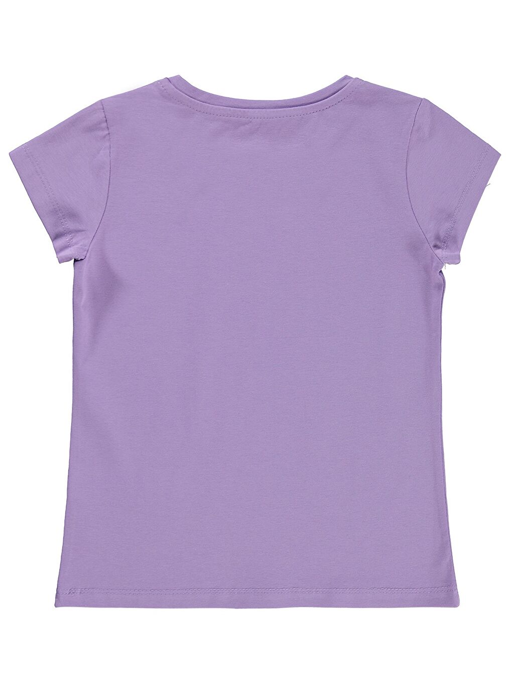 Mor Girls Mermaid Baskılı 6-9 Yaş Tişört - Lila-1