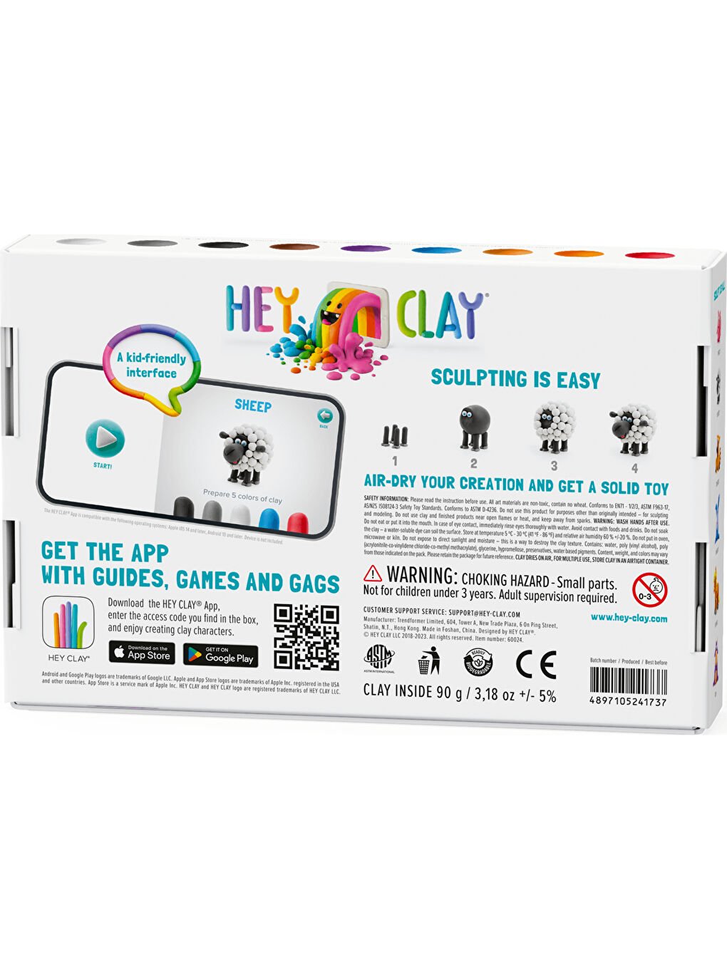 Hava ile Kuruyan Kil (6'lı Kutu) - Hayvanlar (İnek, Köpek, Koyun)-1