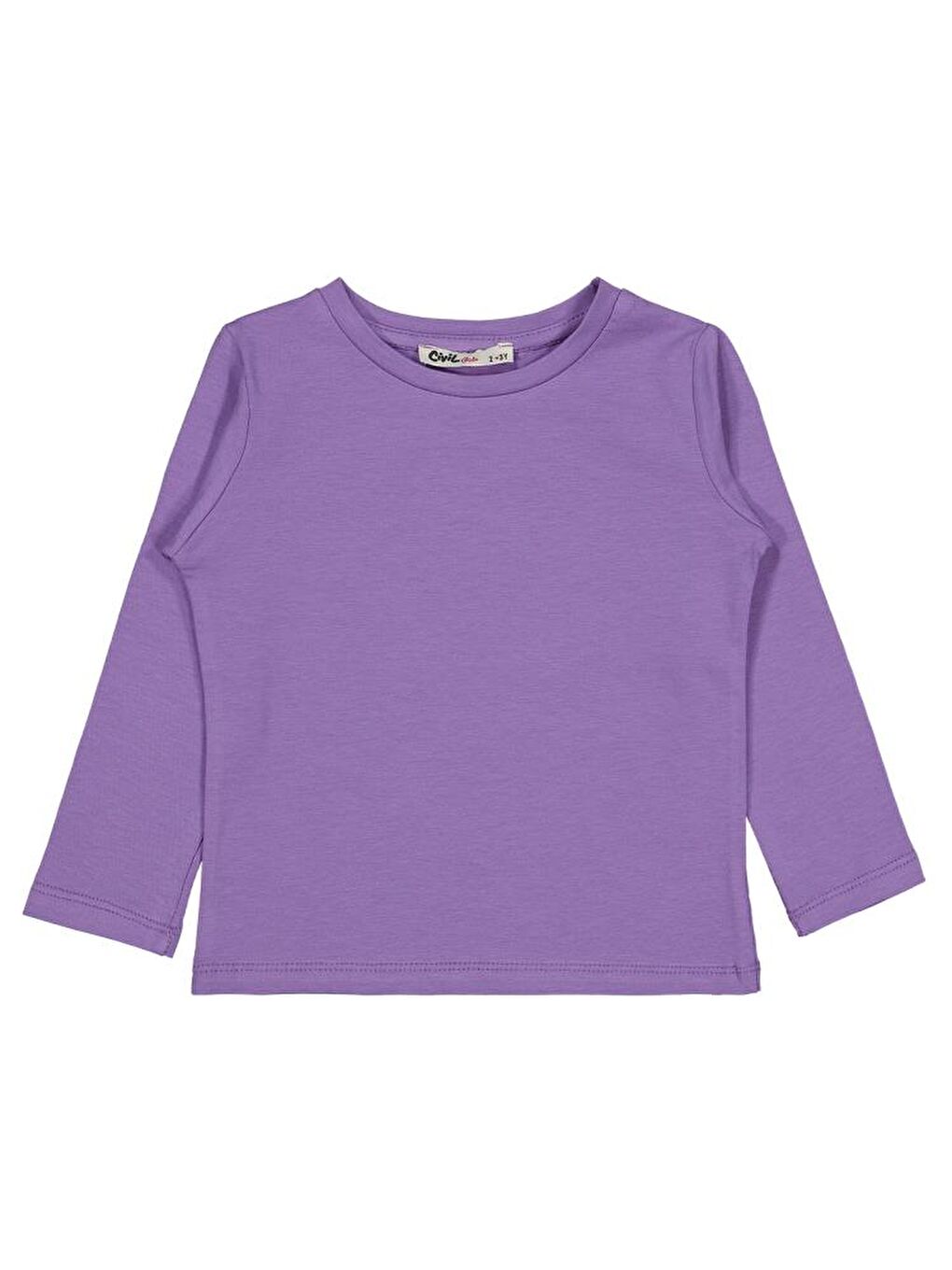 Mor Girls Basic 2-5 Yaş Sweatshirt - Lila 3-4 Yaş