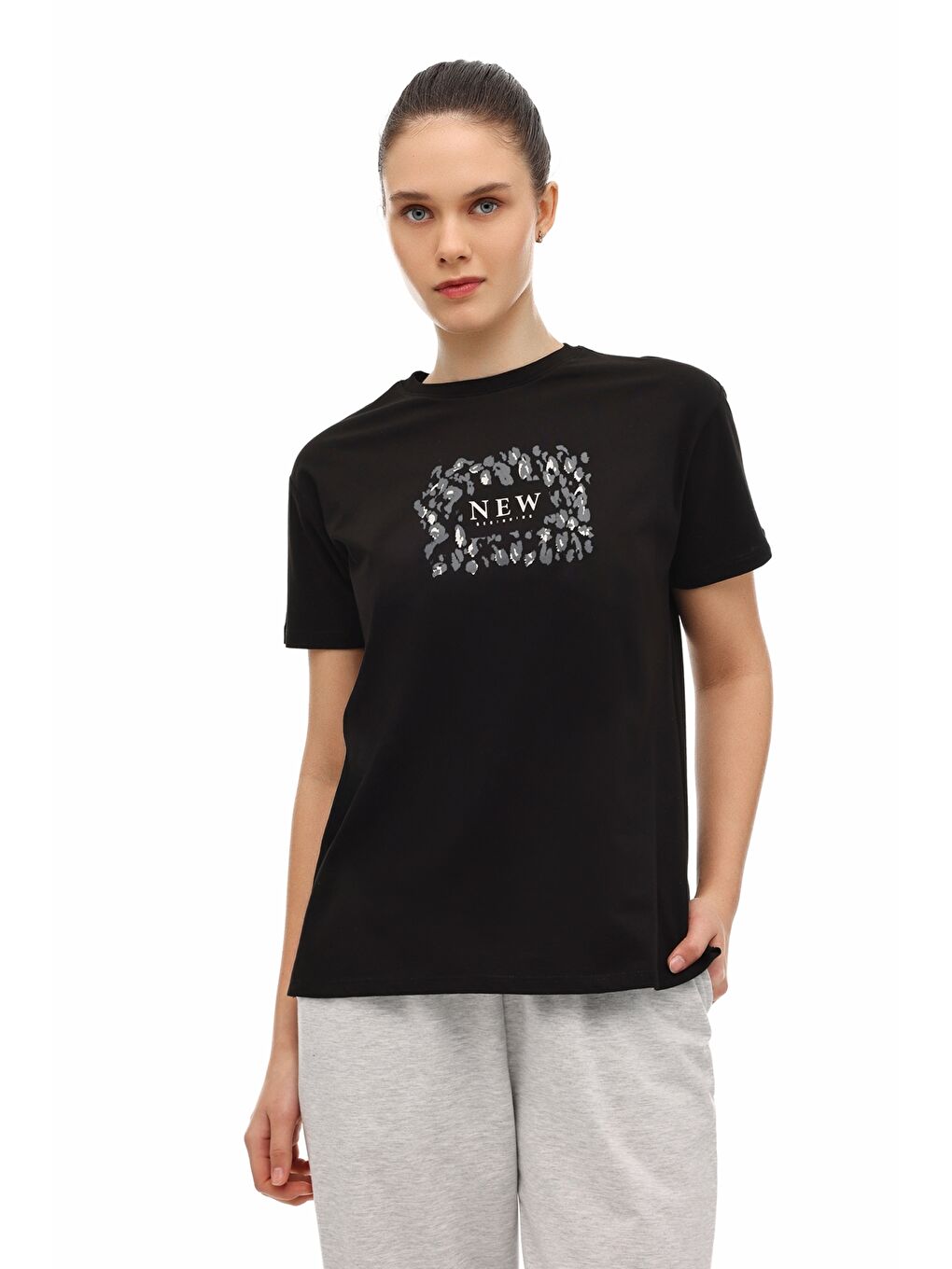 WL 11PATRICA 6FX Siyah Kadın Kısa Kol T-Shirt