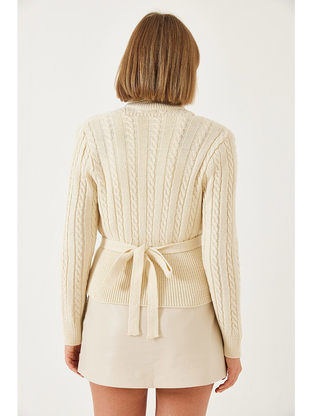 Ekru Kadın Triko İkili Takım-6